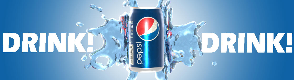 Product render, water simulation and image composition.
