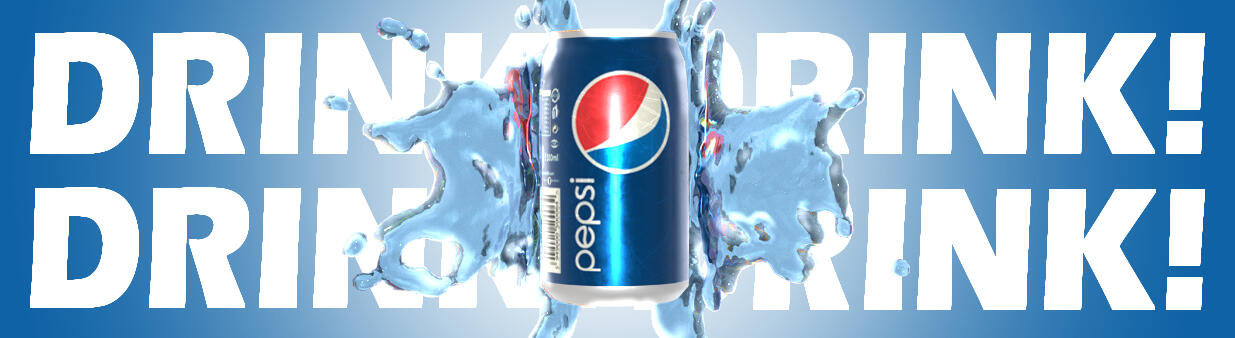 Product render, water simulation and image composition.